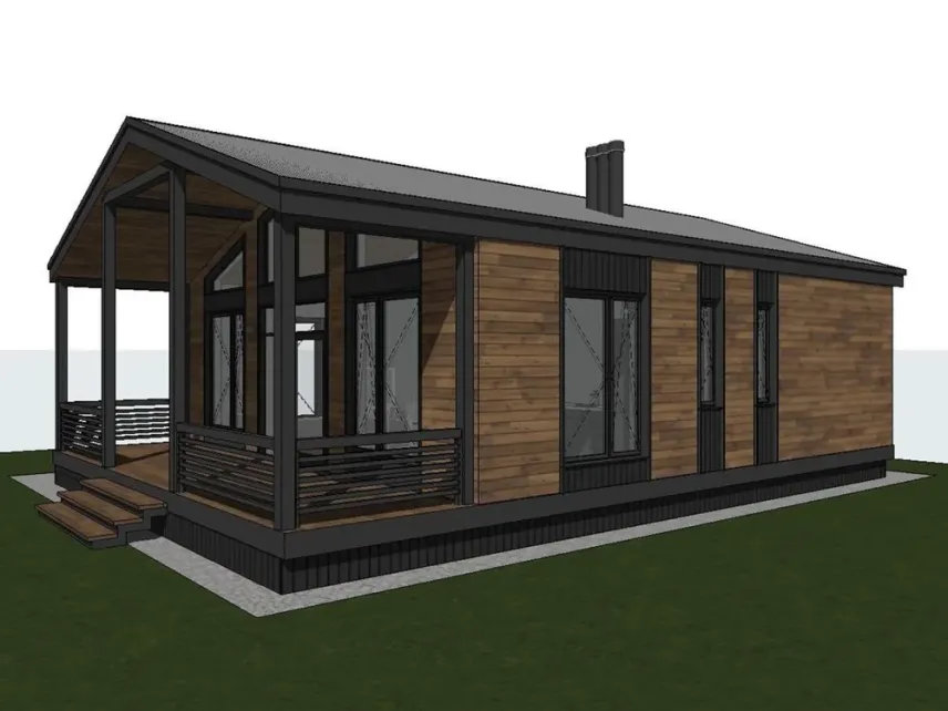 Готовий архітектурний проект КД BARNHOUSE Midi 12.7x8.5 м
