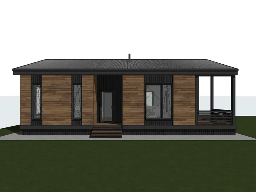 Готовий архітектурний проект КД BARNHOUSE Midi 12.7x8.5 м