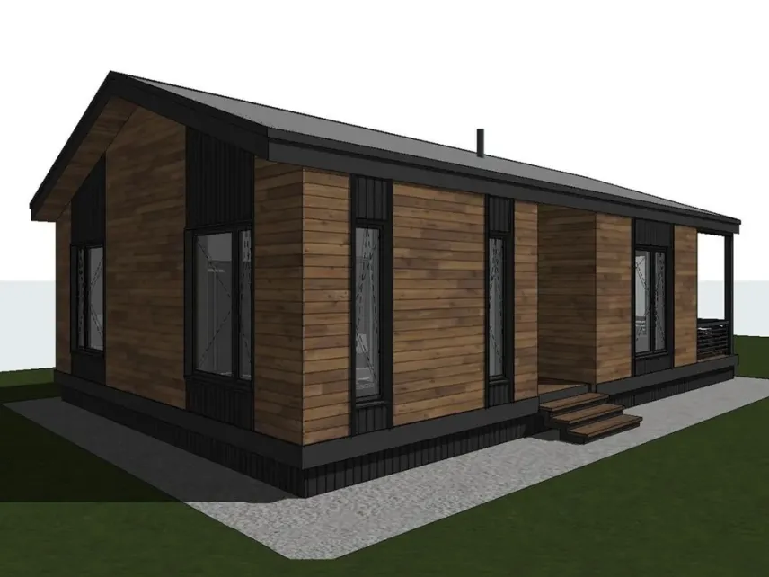 Готовий архітектурний проект КД BARNHOUSE Midi 12.7x8.5 м