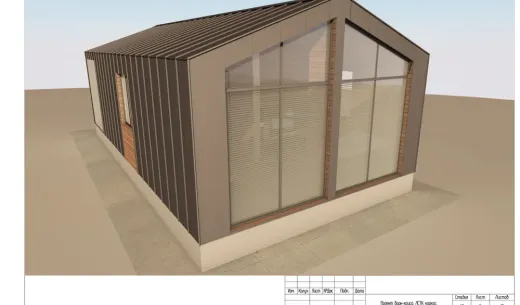 Готовий проект каркасного будинку ЛСТК 6X9