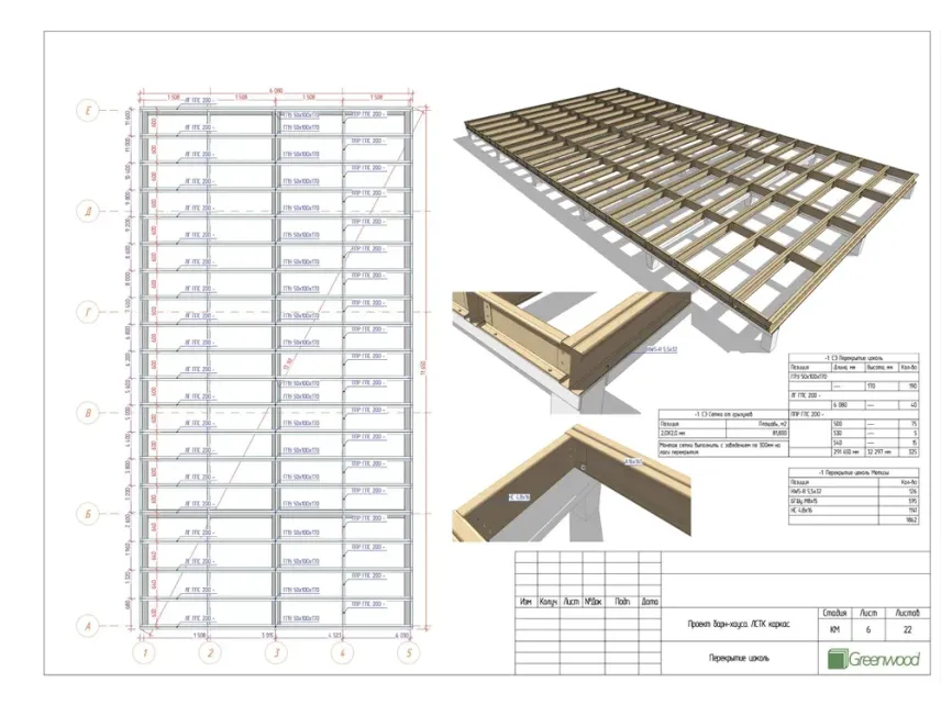 Готовий проект каркасного будинку ЛСТК 6X9
