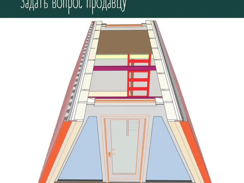 Проект будинку A-frame 4х5, 19 м2, каркас