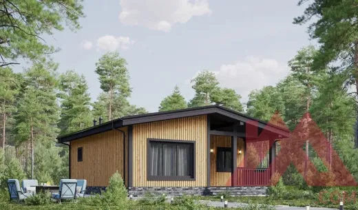Архітектурне рішення каркасного будинку Памір, 8,5 * 8,5 м, 53 м.кв.