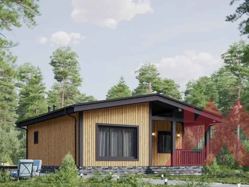 Архітектурне рішення каркасного будинку Памір, 8,5 * 8,5 м, 53 м.кв.