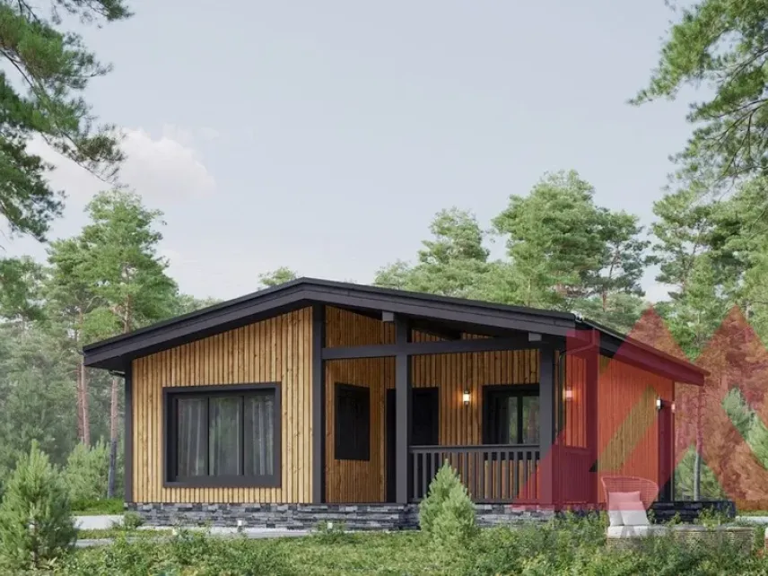 Архітектурне рішення каркасного будинку Памір, 8,5 * 8,5 м, 53 м.кв.