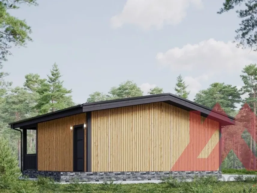 Архітектурне рішення каркасного будинку Памір, 8,5 * 8,5 м, 53 м.кв.